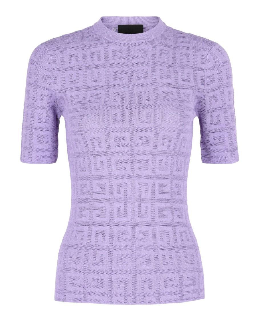 Givenchy 4G Monogram Short-Sleeve Knit Top