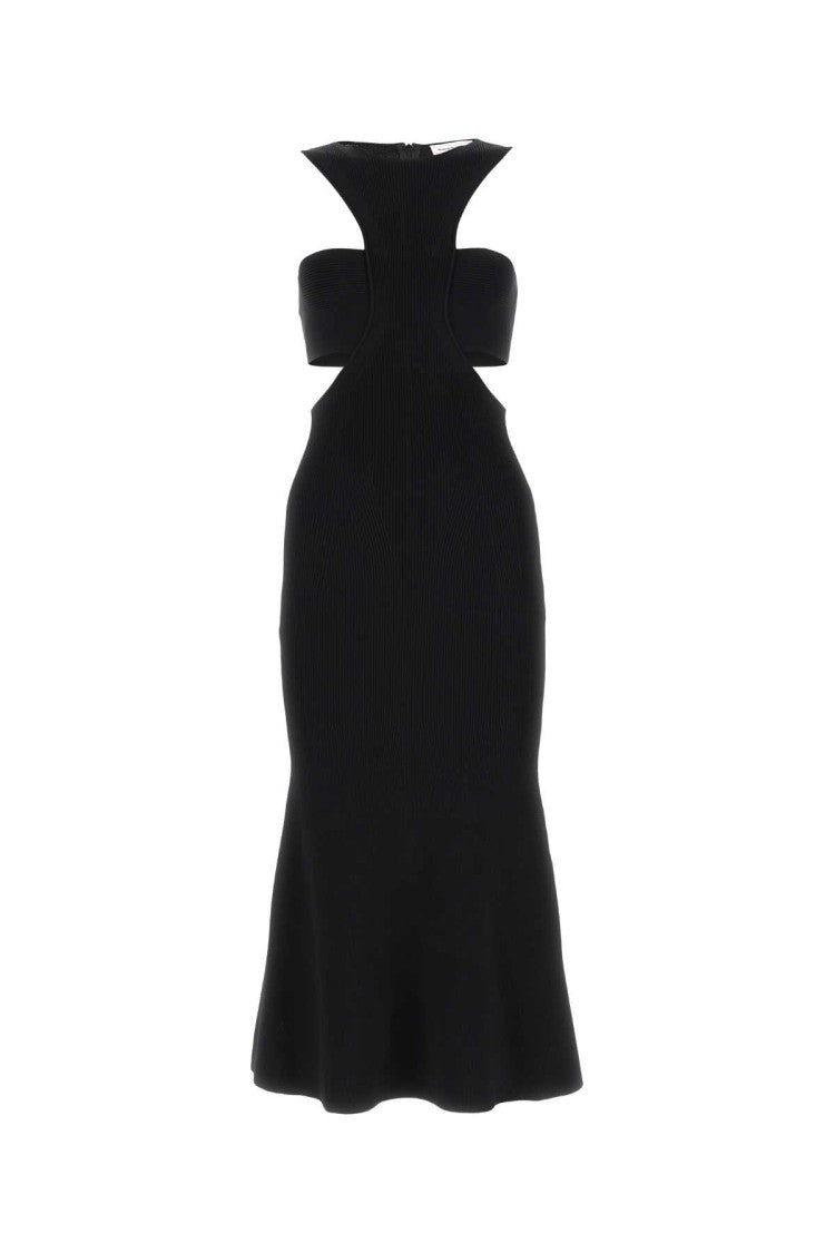 Alexander Mcqueen Black Viscose Blend Dress