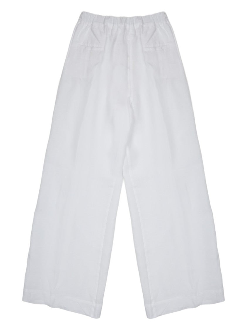 120% Lino Wide-Leg Linen High Waist Pants