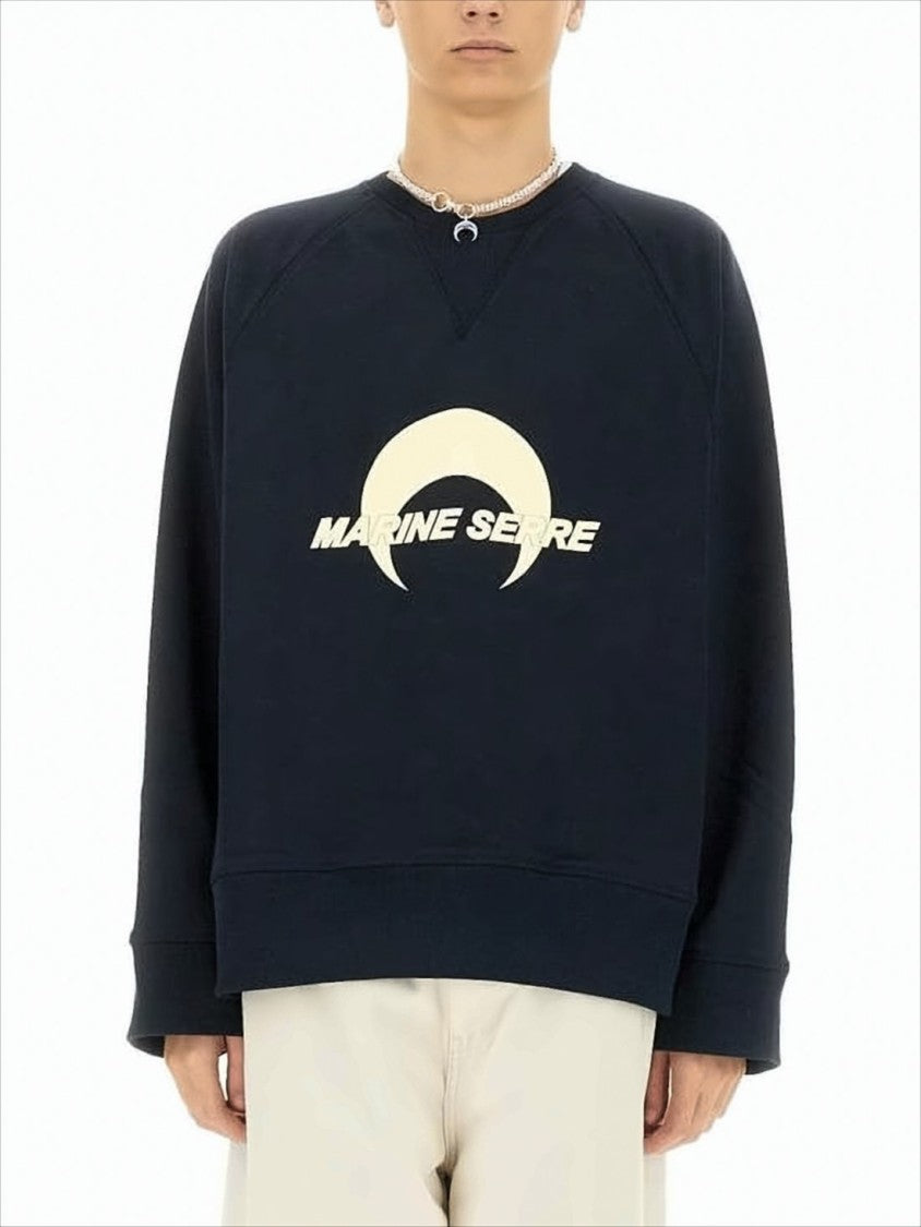 Marine Serre Crescent Moon Graphic Long-Sleeve Sweatshirt