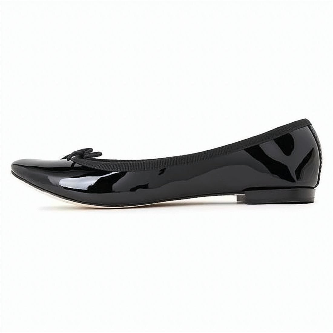 Repetto Patent Leather Ballet Flats With Bow Detail