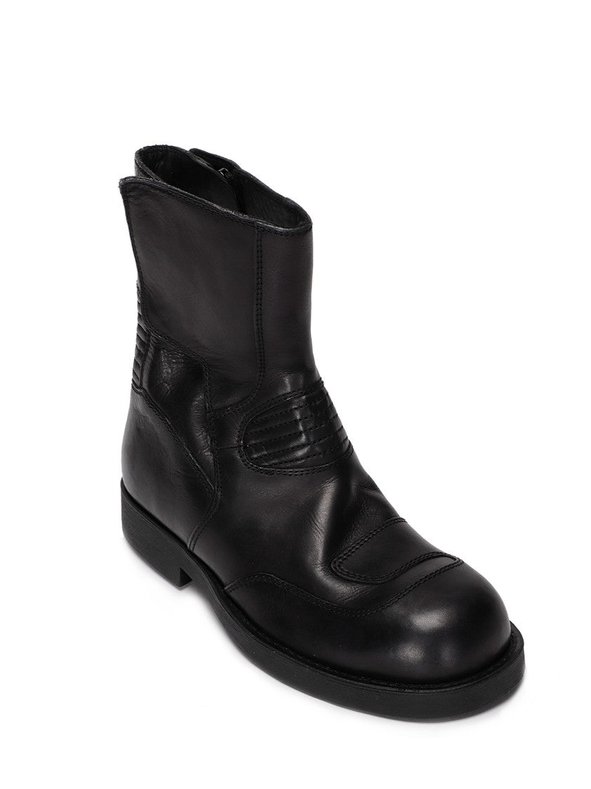 Mm6 By Maison Margiela Biker Ankle Boots With Fold-Over Flap