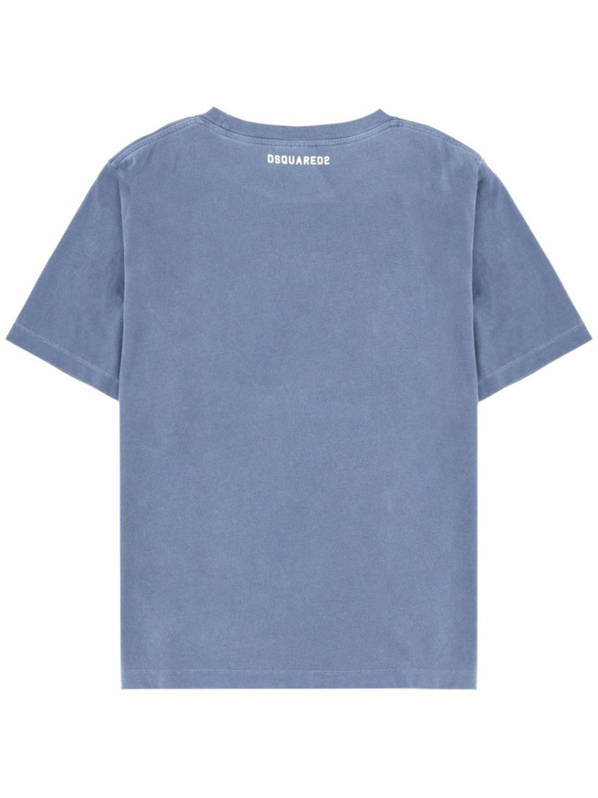 Dsquared2 Faded Blue Bad Boys Club T-Shirt