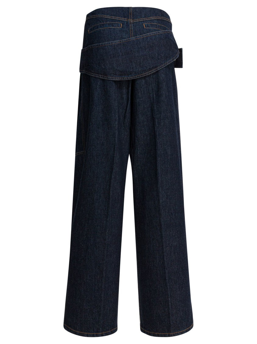 Max Mara Wide-Leg Flared Jeans With Distinctive Belt Detail