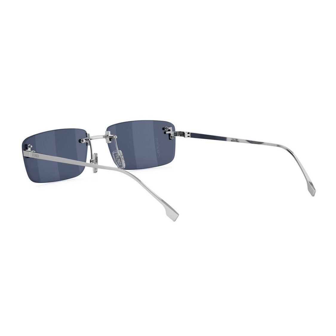 Fendi Silver Fendi First Crystal Rimless Sunglasses