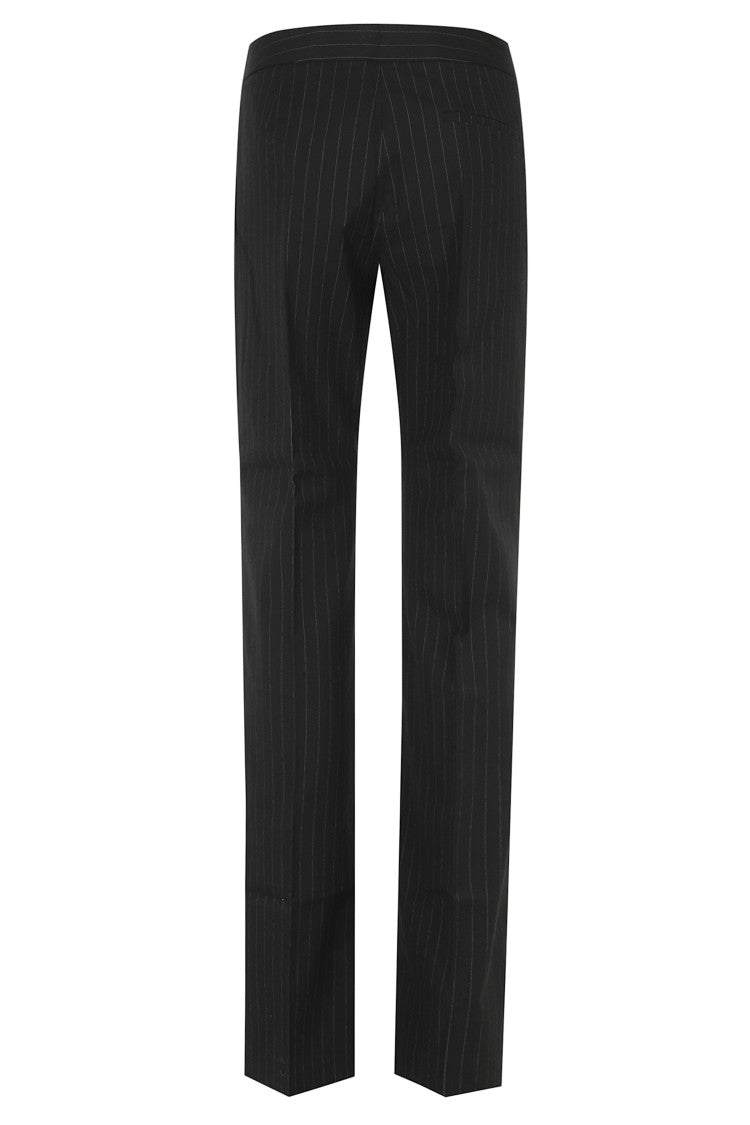 The Andamane Black Gladys Pinstripe Straight-Leg Pants