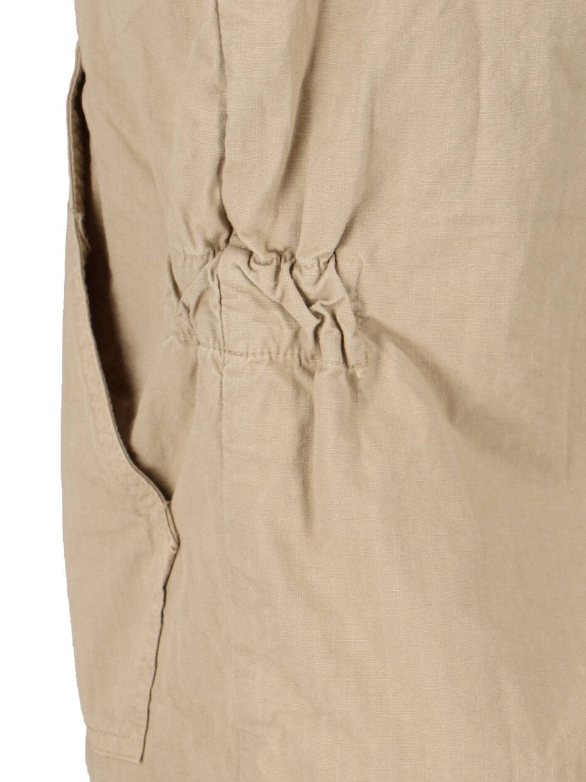 Roy Rogers Beige Hooded Cotton Vest Jacket