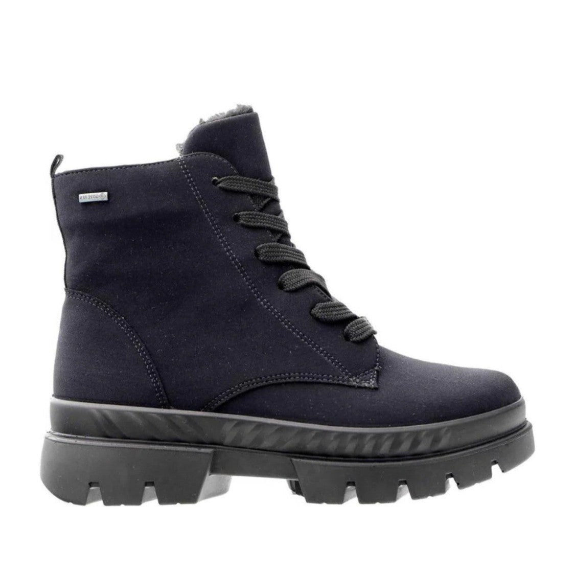 Ara Black Mood Insulated Lace-Up Ankle Boots