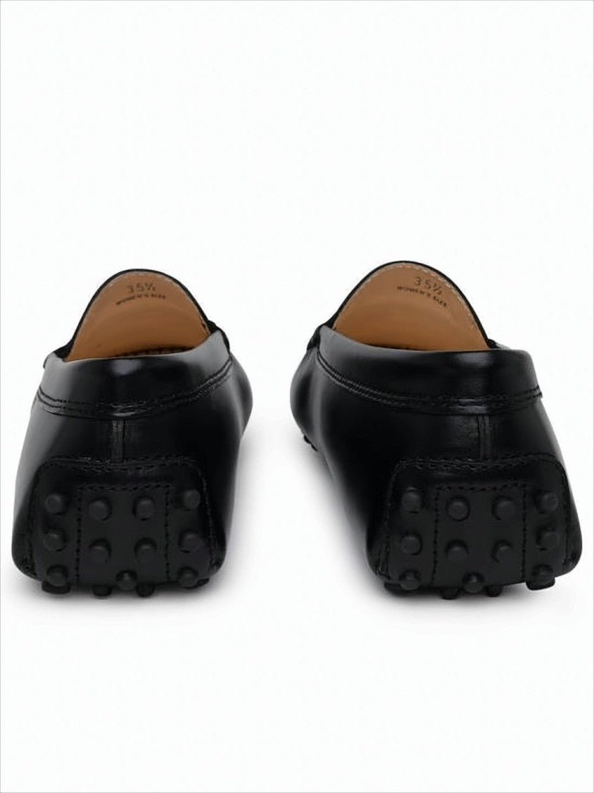 Tod's Leather Loafers With Penny Strap Detail And Pebble Grip