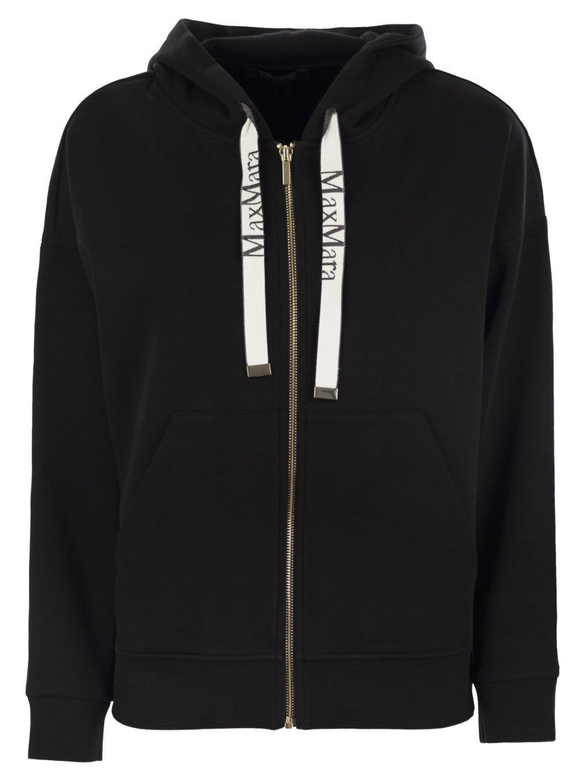 Max Mara Smmjour - Technical Jersey Zip-Up Sweatshirt