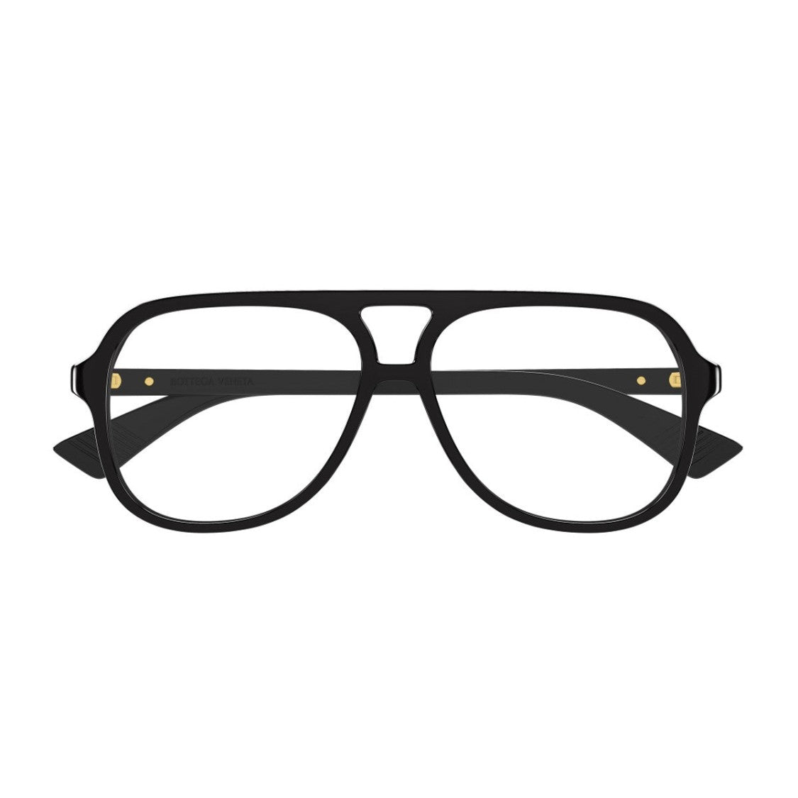 Bottega Veneta Black Ribbon Acetate Pilot Sunglasses