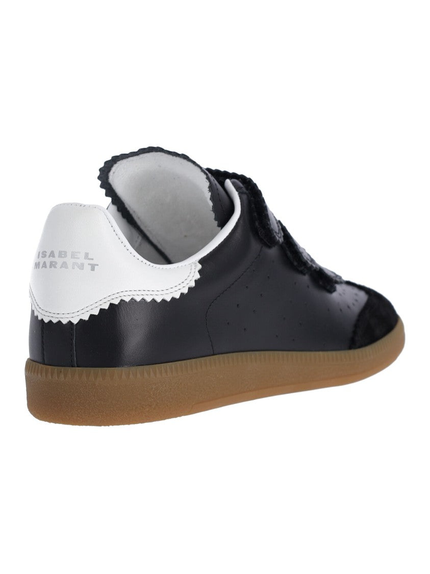 Isabel Marant Black Beth Leather Suede Sneakers