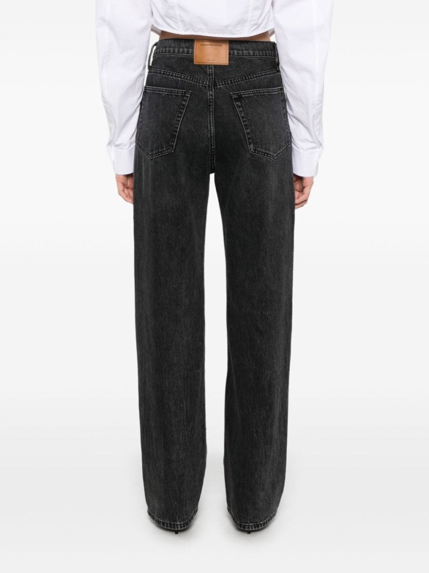 Alexander Wang Grey Relaxed Fit Straight Leg Jeans