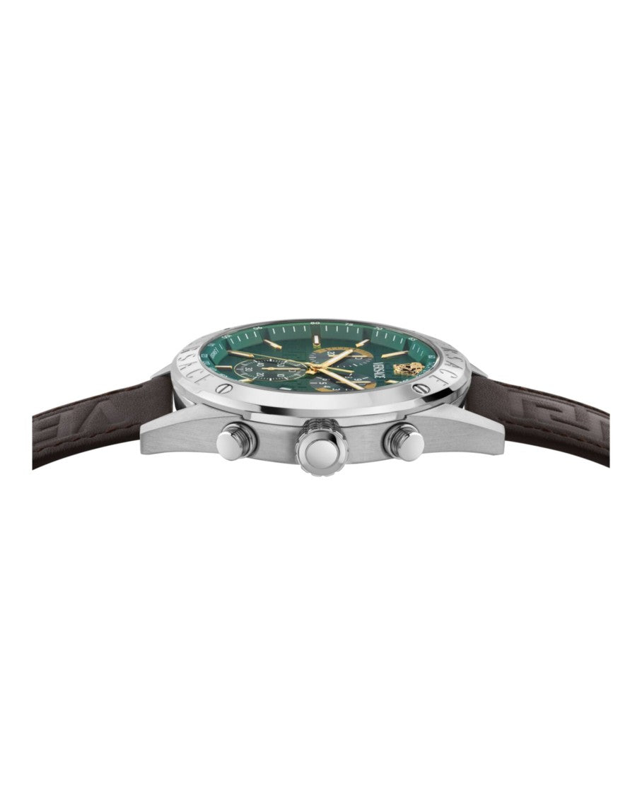 Versace Athletic Chrono Leather Strap