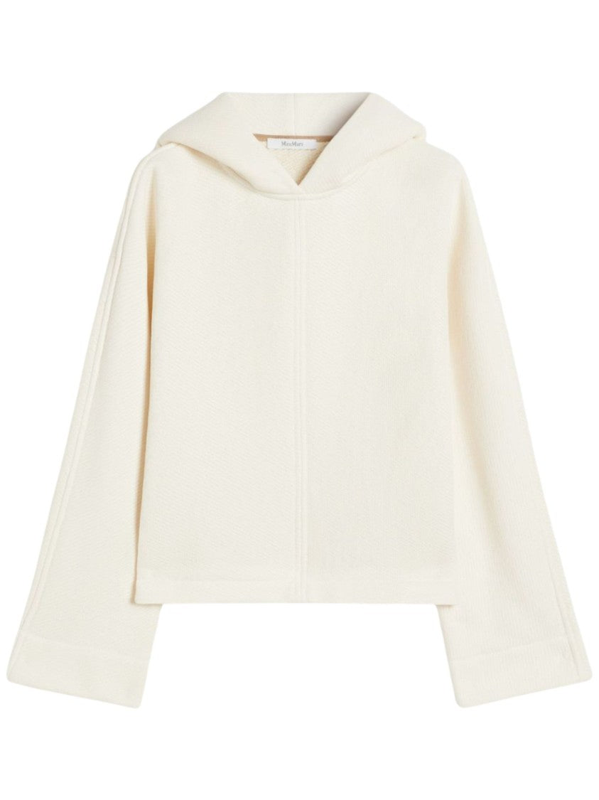 Max Mara White Central Seam Hooded Hoodie