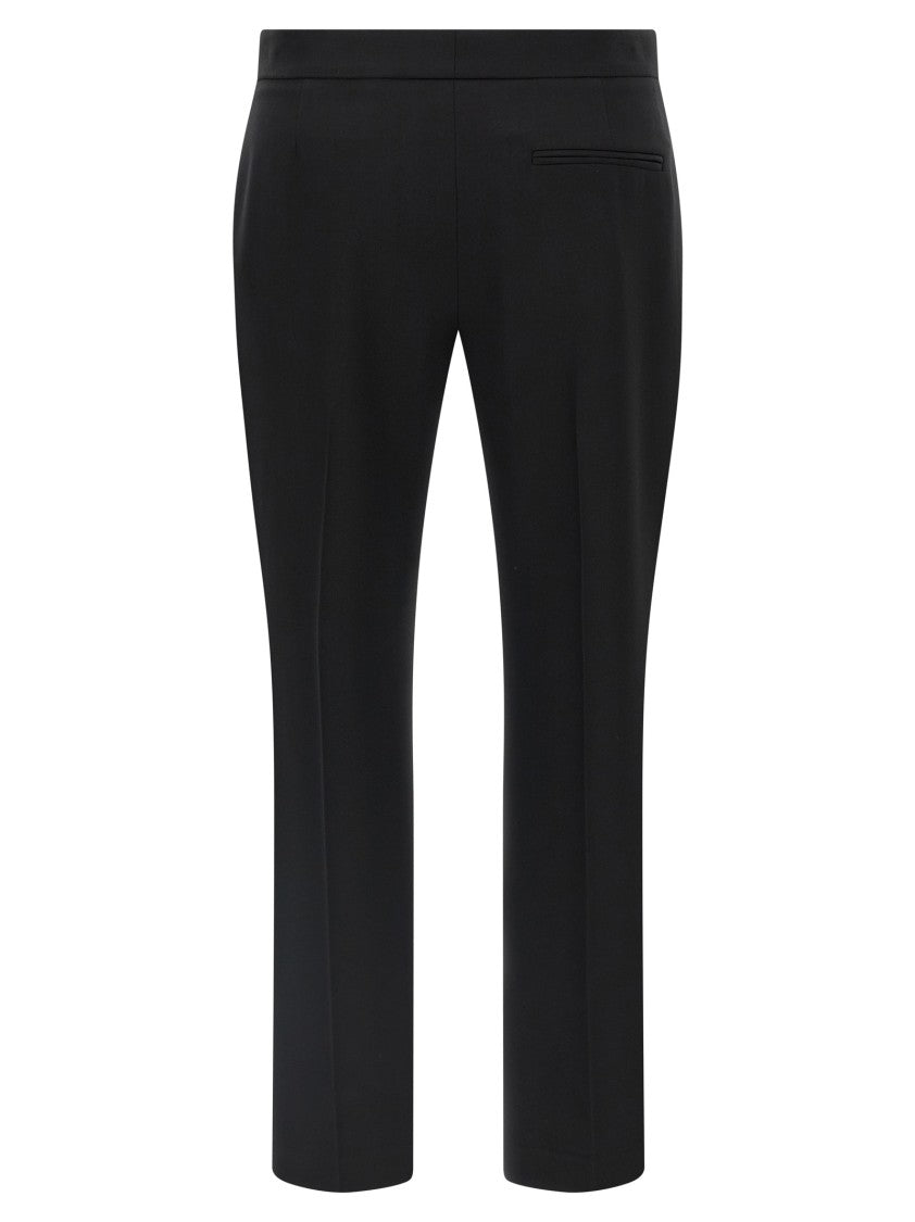 Mcqueen Grain De Poudre Cigarette Pants With Tailored Silhouette