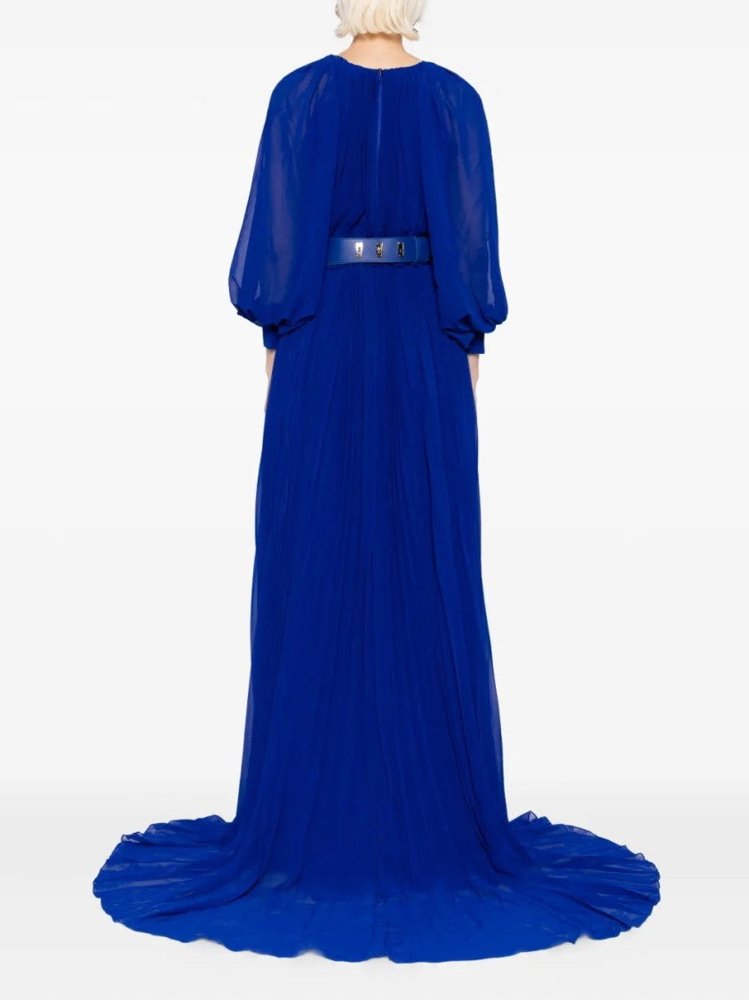 Saiid Kobeisy Pleated Long Dress