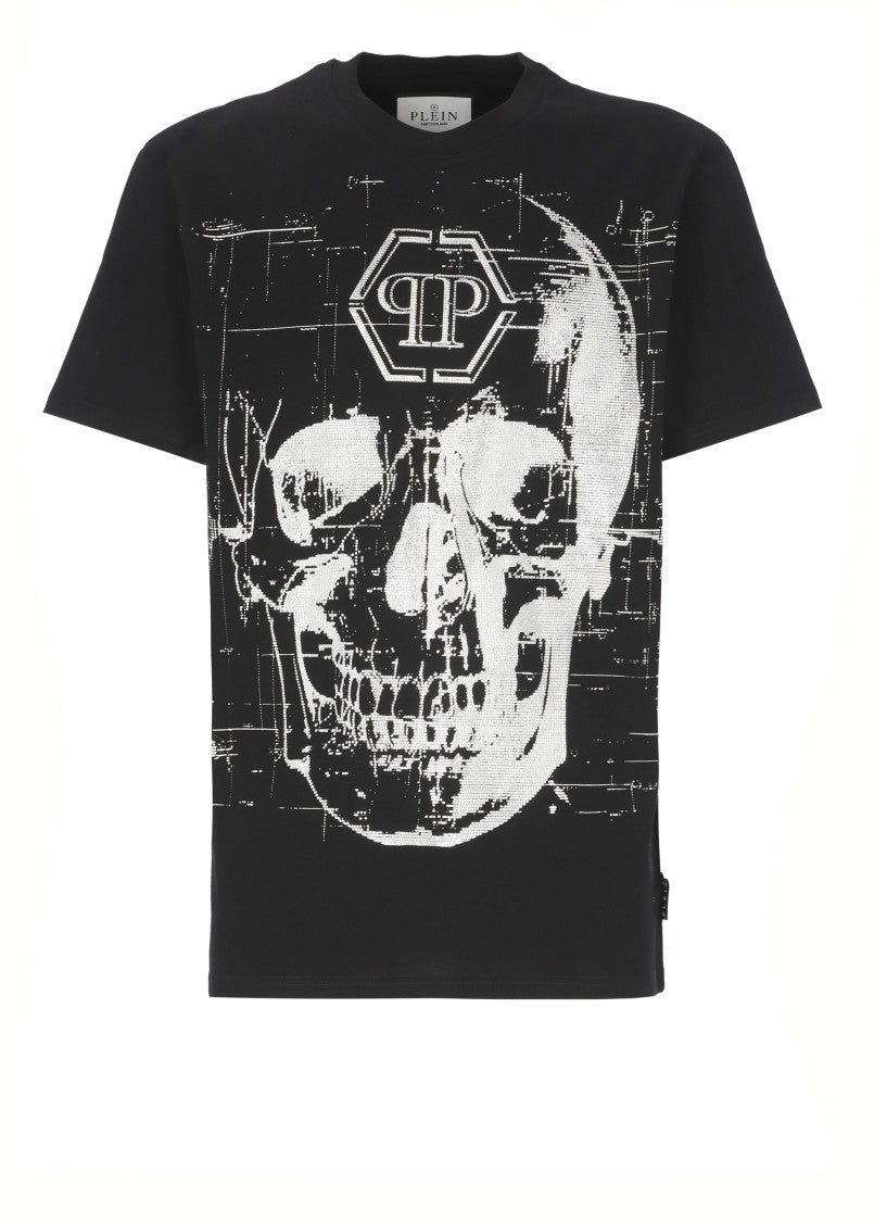 Philipp Plein Skull Strass T-Shirt