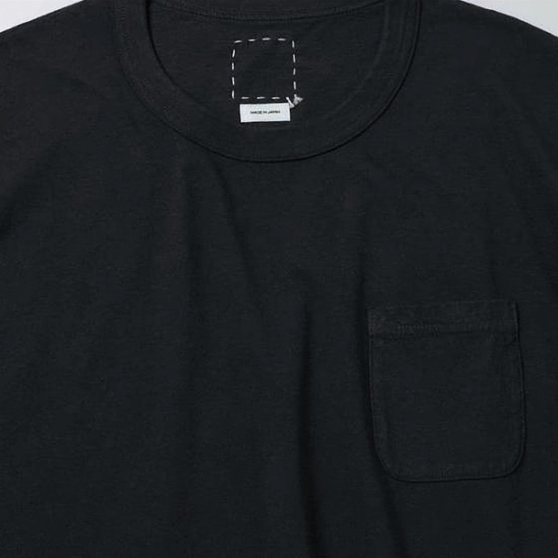 Visvim Relaxed Fit Black Short-Sleeved T-Shirt With Chest Pocket