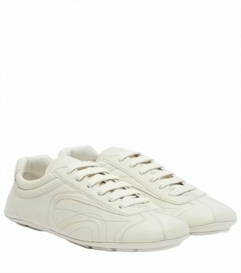 Prada Low-Top Lambskin Leather Sneakers