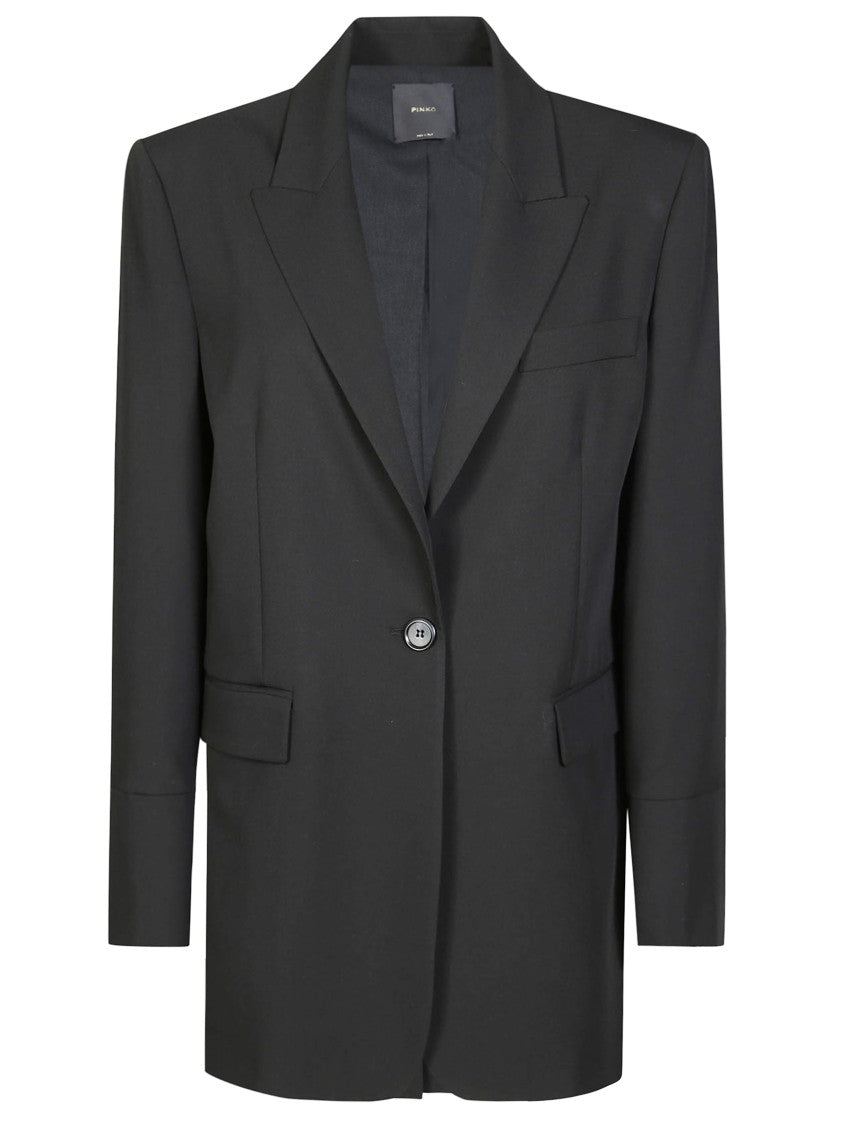 Pinko Fluid Long-Cuff Jacket With Elegant Drape