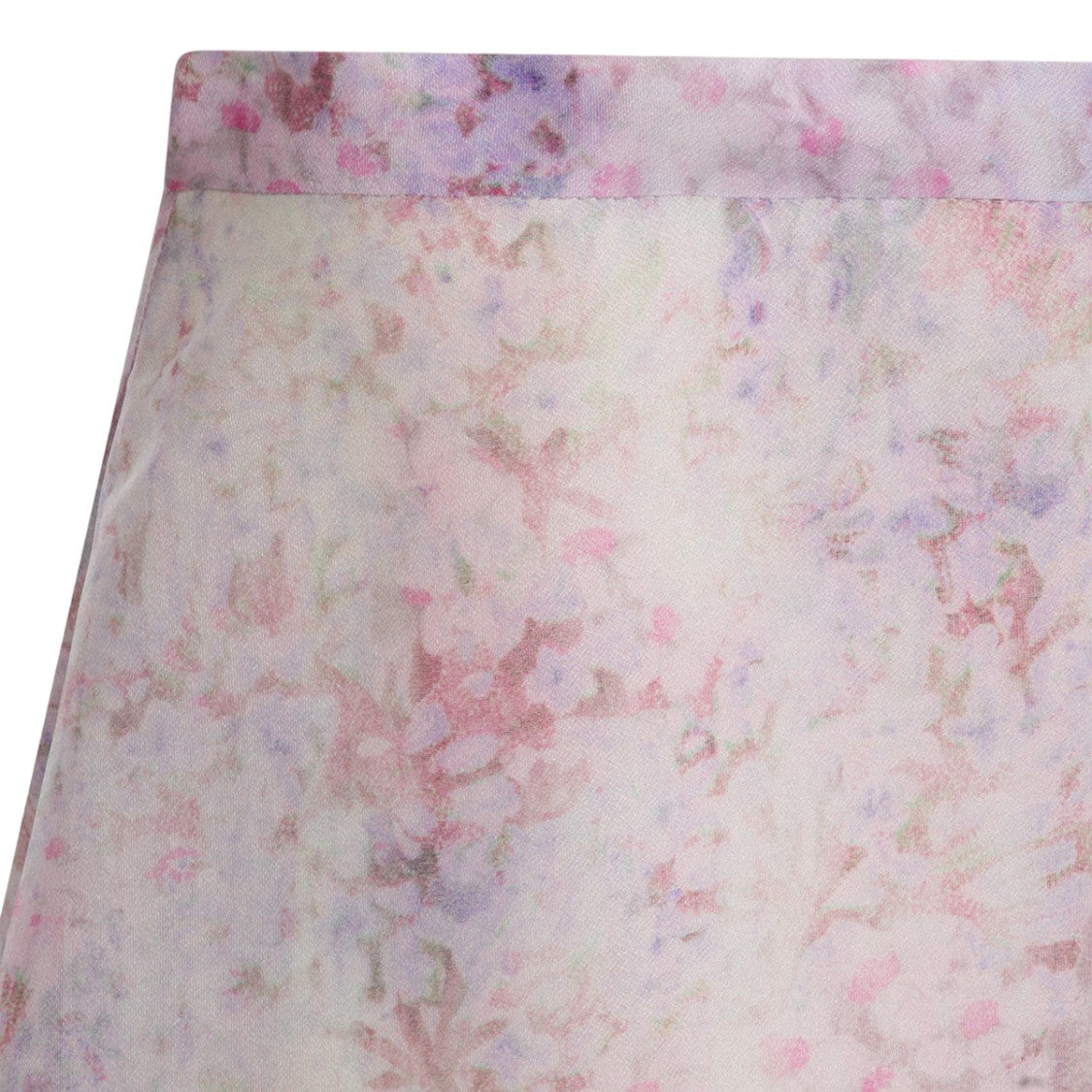 Alberta Ferretti Pastel Floral Midi Skirt With A-Line Silhouette