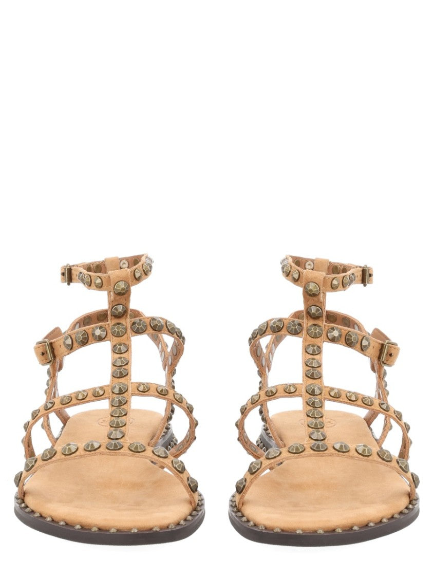 Ash Precious Leather Strappy Studded Sandals
