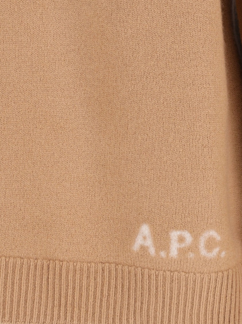 A.P.C. Numeric Wool Sweater – Brown