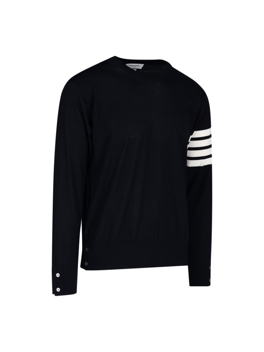 Thom Browne Wool Sweater "4-Bar" – Navy