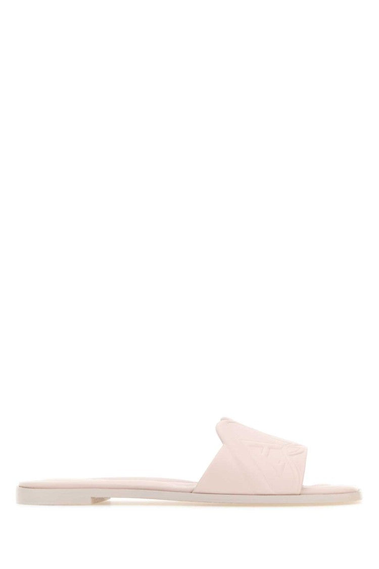 Alexander Mcqueen Pastel Pink Leather Slippers