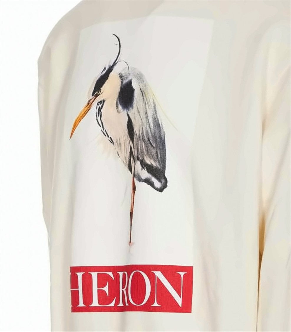 Heron Preston Long-Sleeve T-Shirt With Heron Graphic And Bold Accents