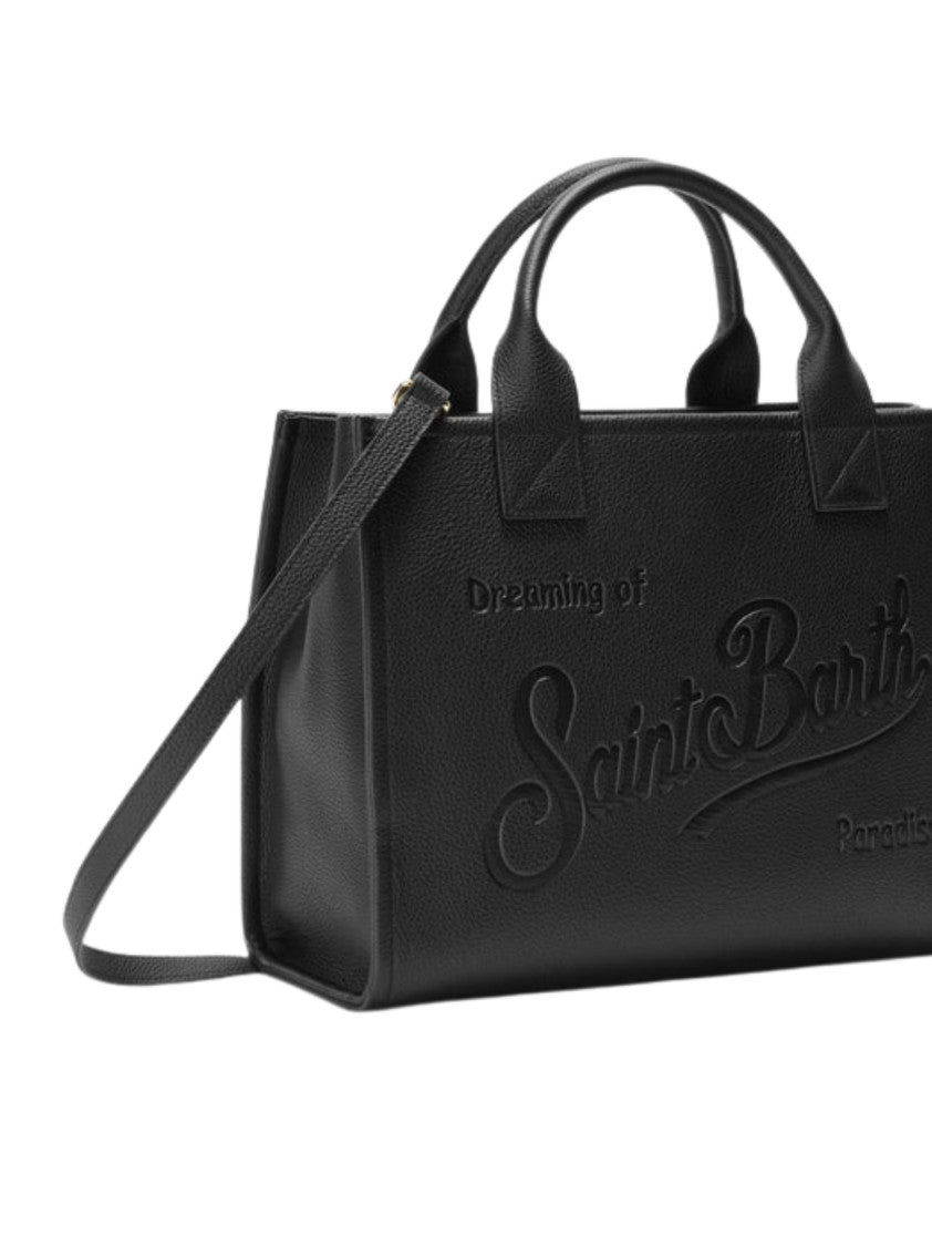 Mc2 Saint Barth Structured Handbag With Embossed Text
