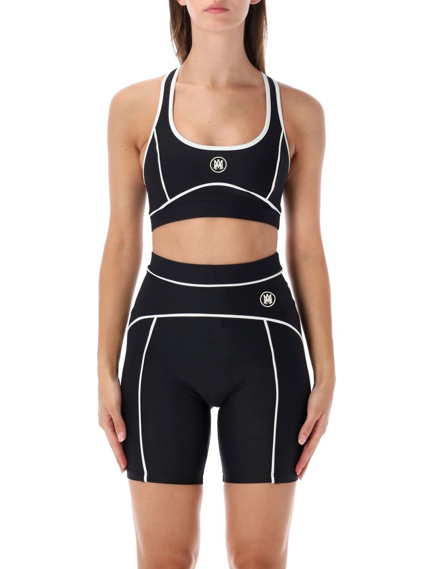 Amiri Pleated Active Bra Contrast Piping Active Bra