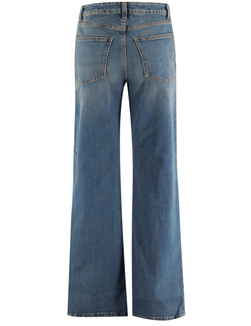 Fabiana Filippi Vintage Blue High-Waisted Jeans With Classic Five-Pocket Design