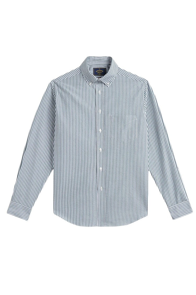 Portuguese Flannel Atlantico Seersucker Striped Casual Shirt
