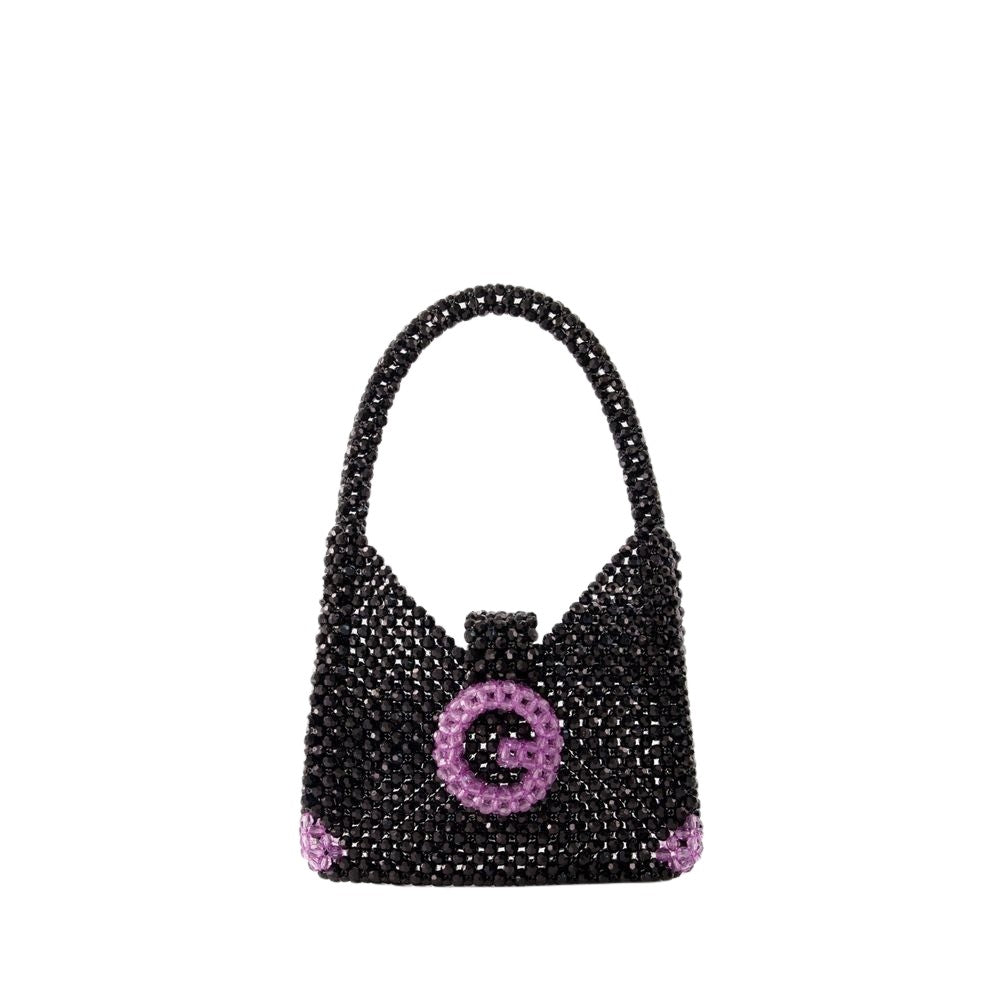 Germanier Beaded Hobo Bag - Beads - Black
