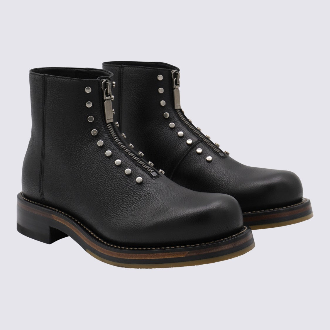Alexander Mcqueen Black Leather Boots
