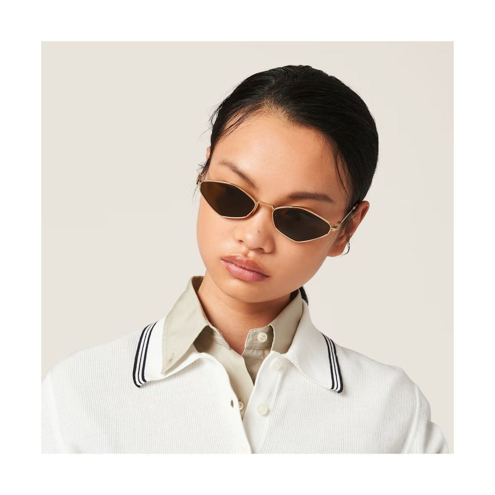 Miu Miu 0Mu 56Zs Geometric Metal Frame Miu Miu Sunglasses