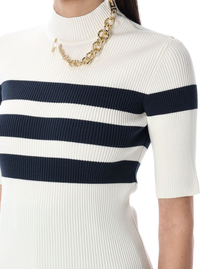 Jean Paul Gaultier Striped Knit Top