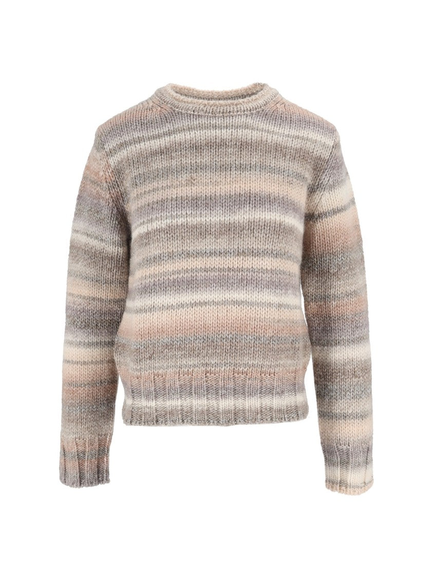 Kangra Cashmere Printed Yarn Knitted Crewneck Sweater