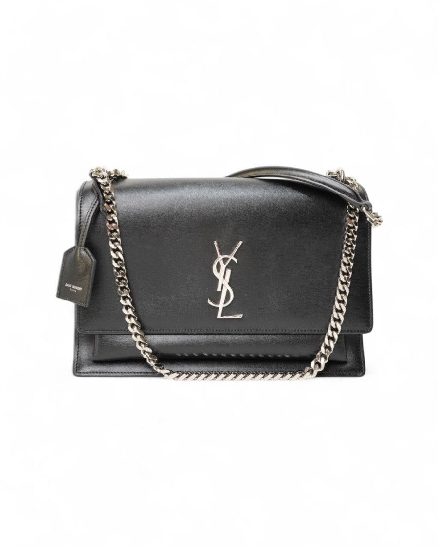 Saint Laurent Sunset Large Smooth Black
