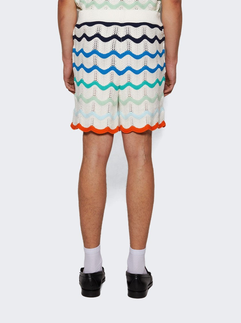 Casablanca Gradient Wave Texture Shorts Multicolor