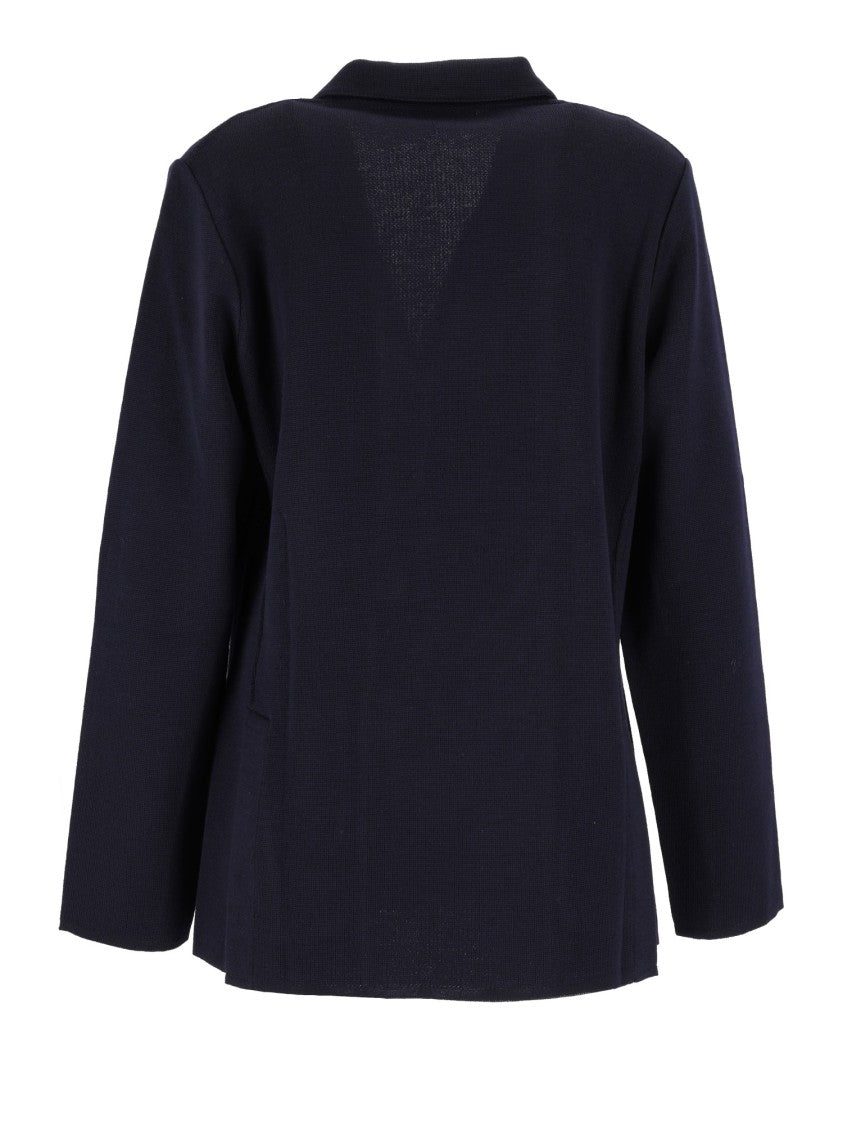 Lardini Double-Breasted Knit Jacket