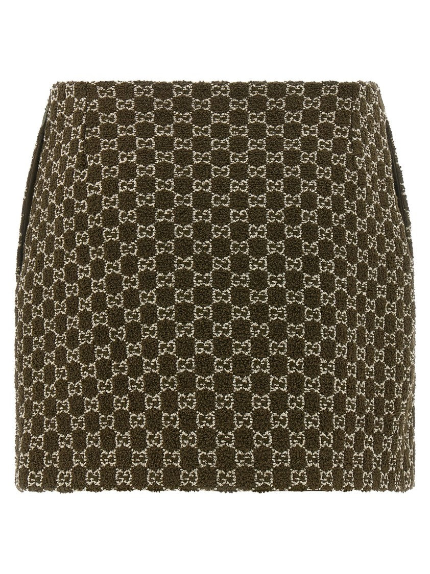 Gucci Gg Bouclé Mini Skirt With Side Pockets