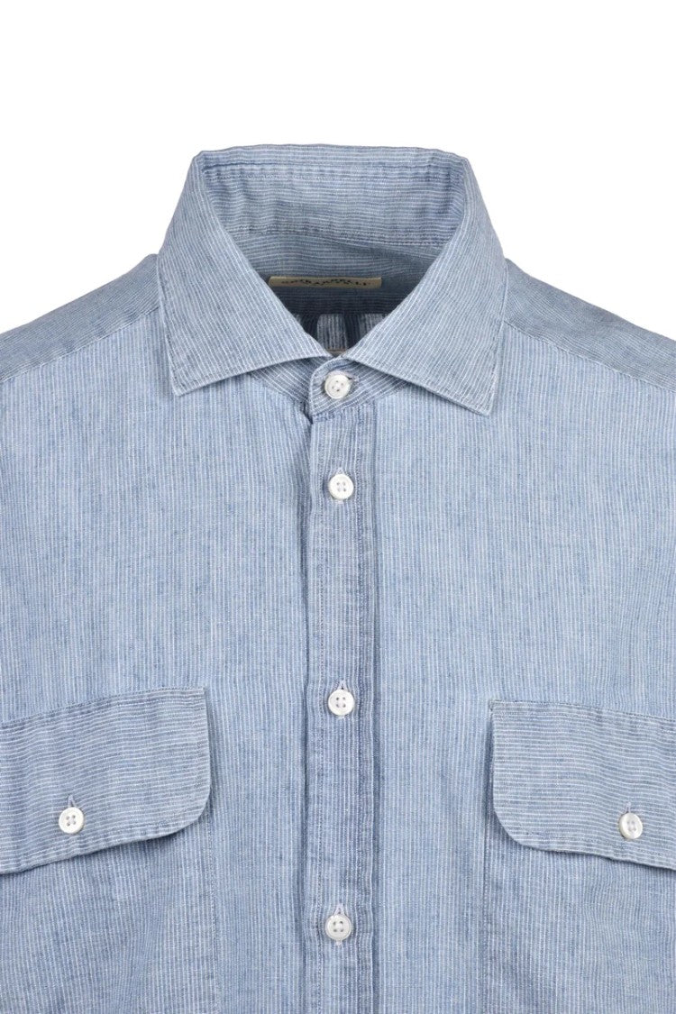 Ghirardelli Denim Linen Cotton Men's Linen Cotton Shirt