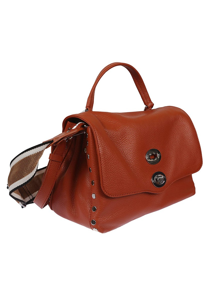 Zanellato Structured Leather Shoulder Bag With Flap Closure