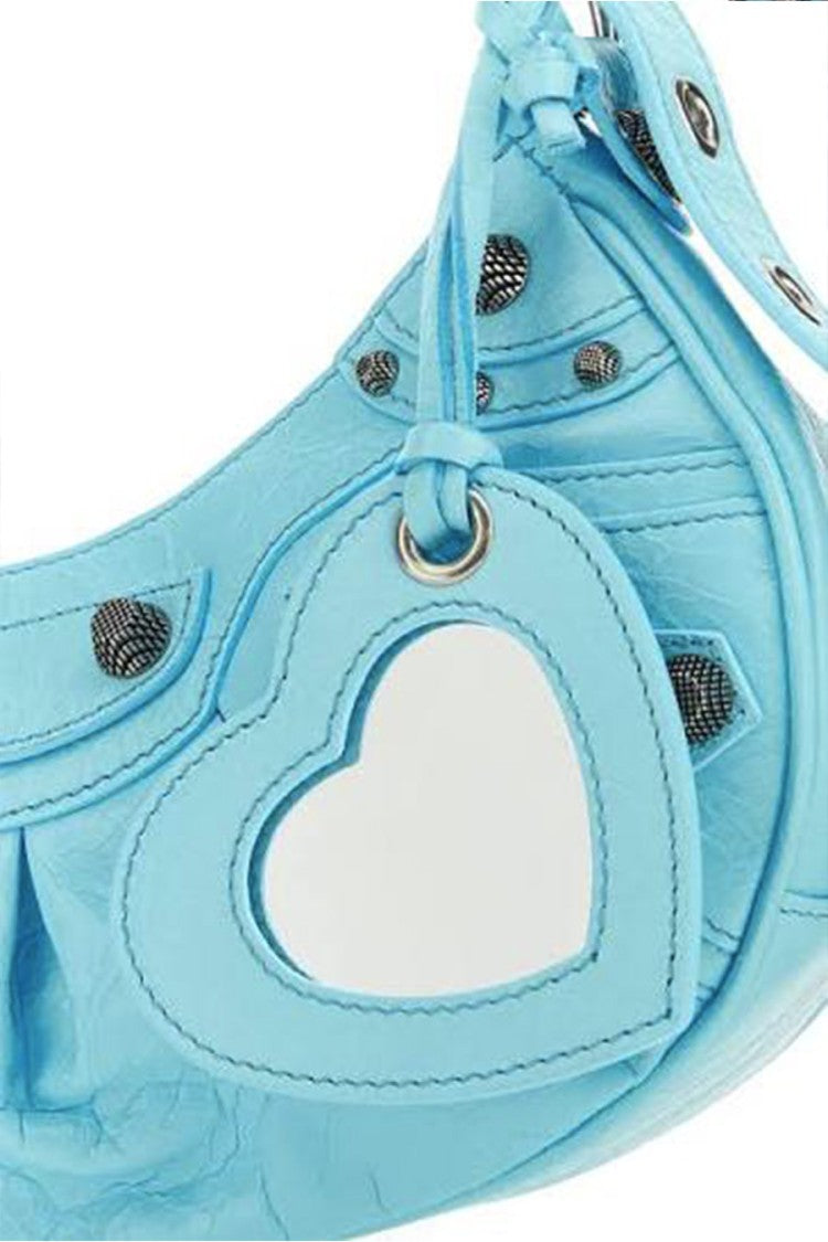 Balenciaga Sky Blue Calf Leather Shoulder Bag