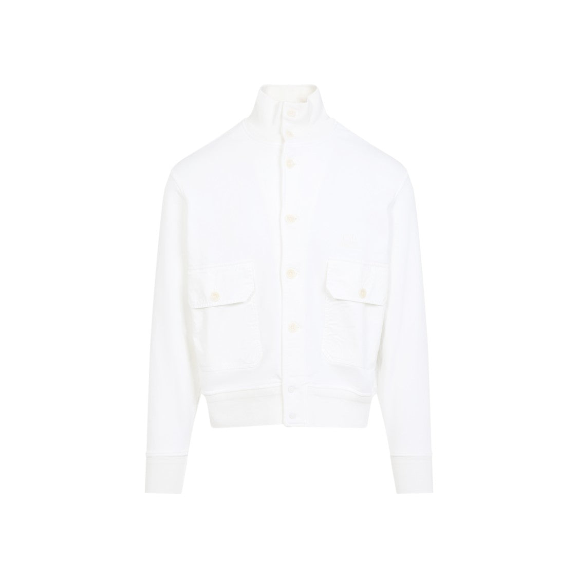 C.P. Company High-Collared Button-Up Jacket With Ribbed Details