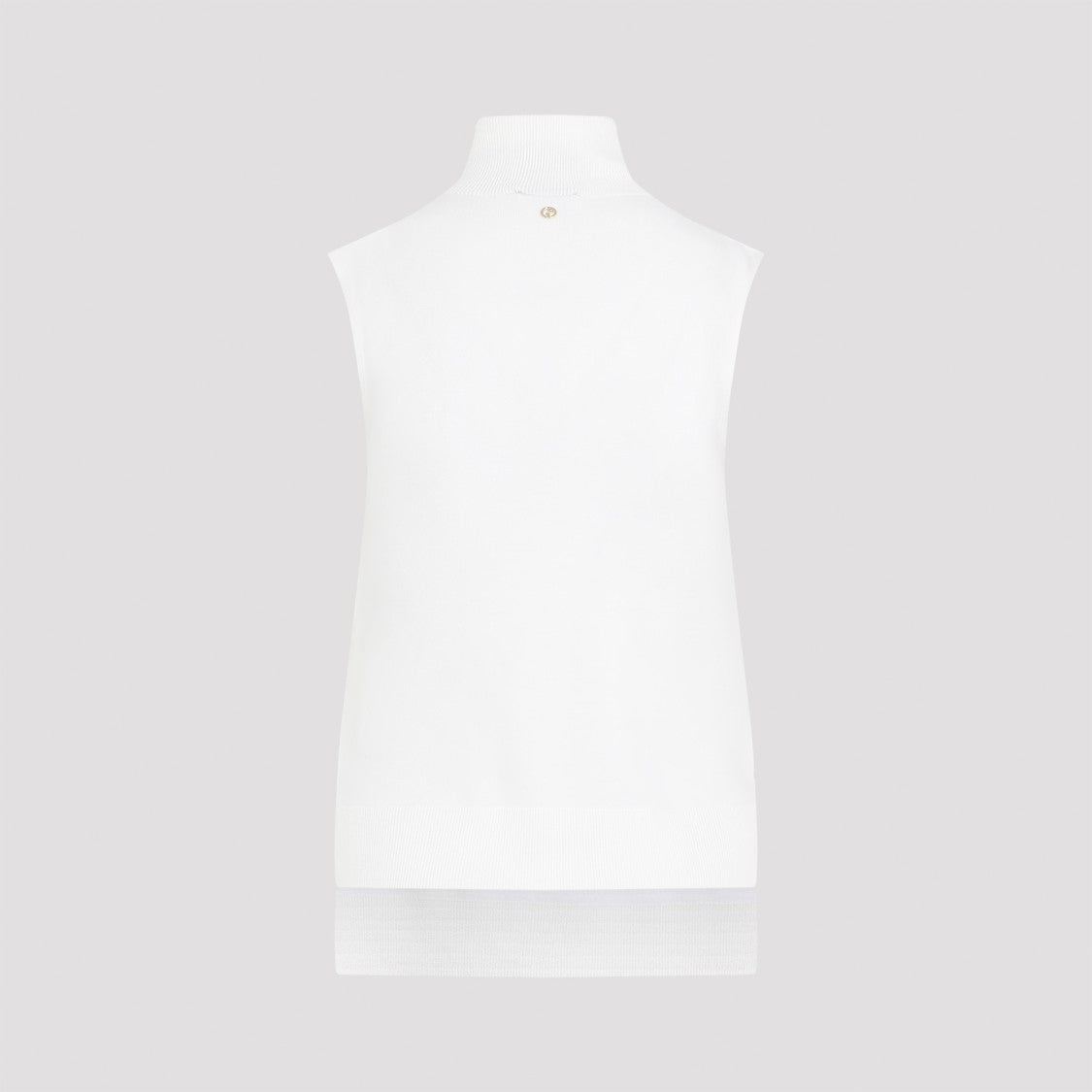 Giorgio Armani White Virgin Wool Sleeveless Top