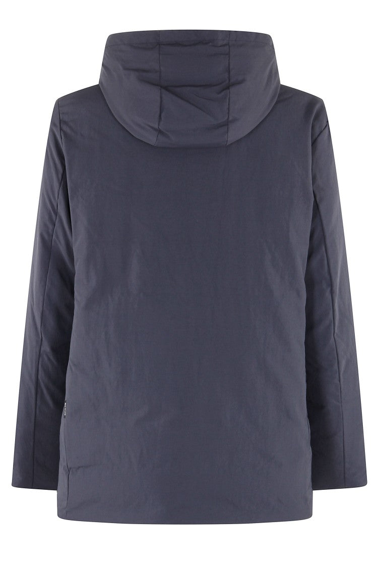 Save The Duck Padded Hooded Jacket With Central Zipper Closure